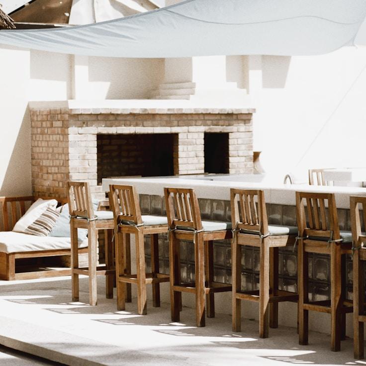 Restaurant interior with private family seating